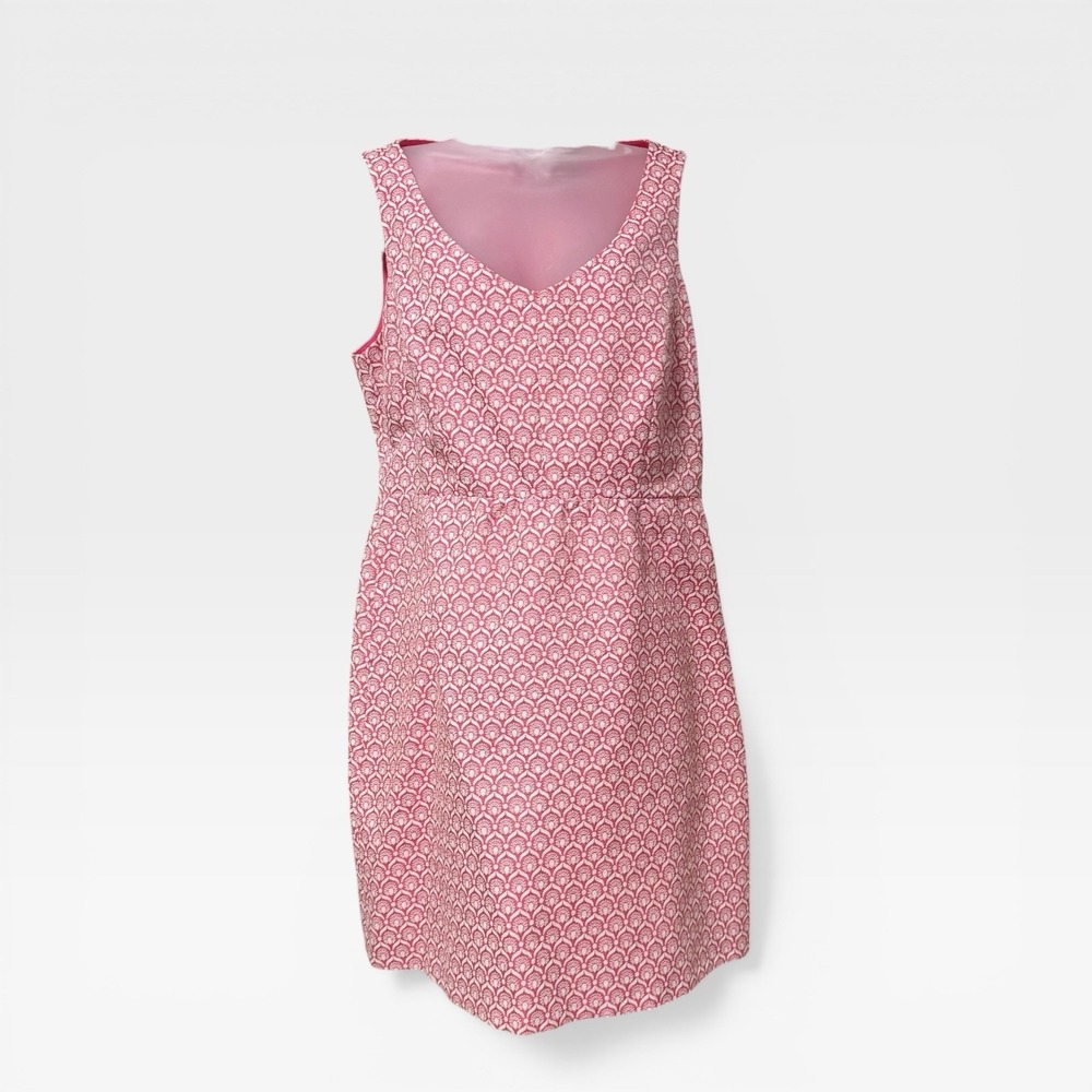 I Heart Ronson Sheath Dress Womens Large Pink Excellent Geometric Cutout Back
